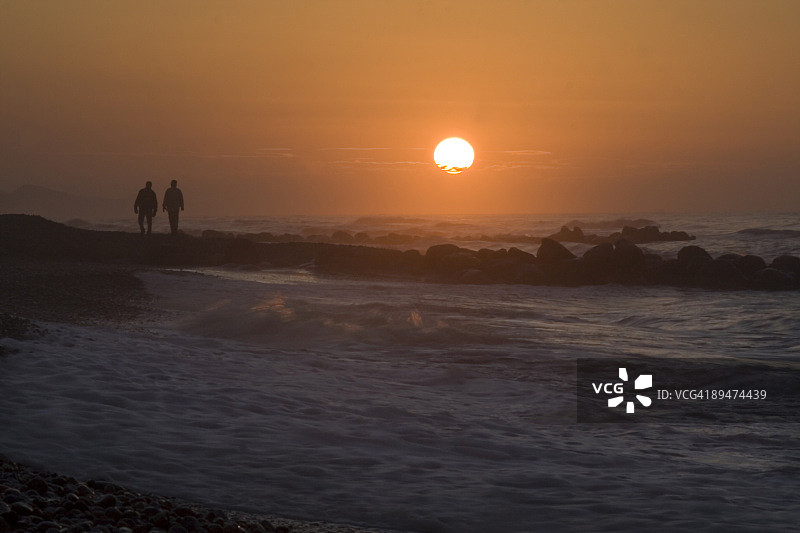 丹麦斯卡恩的日落图片素材