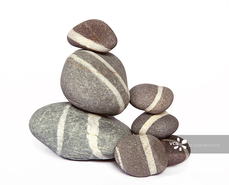 花岗岩卵石的无序堆积图片素材