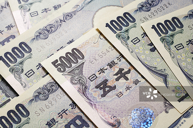 日元货币组合图片素材