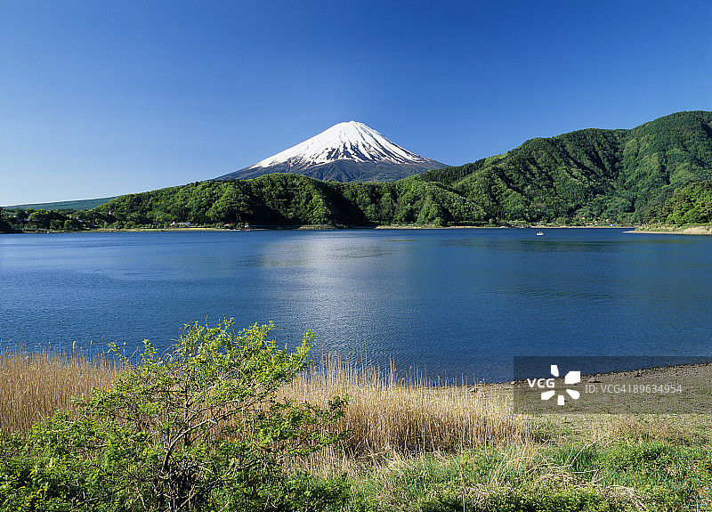 富士山与湖泊图片素材