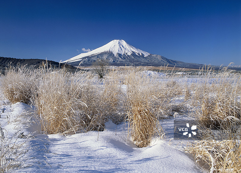 富士山和雪景图片素材