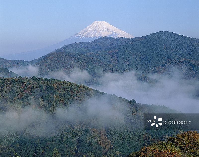 富士山与云图片素材