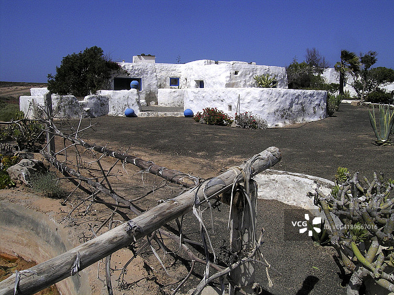格拉西iosa岛（西班牙加那利群岛），佩德罗·巴尔巴地区的传统住宅图片素材