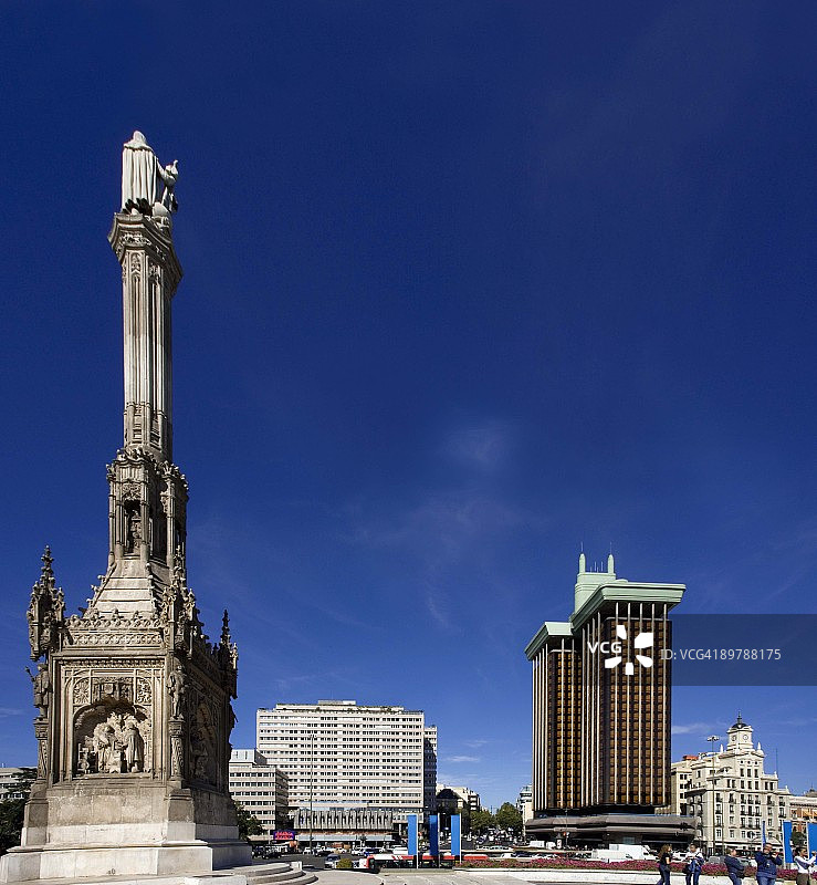 西班牙马德里哥伦布广场图片素材