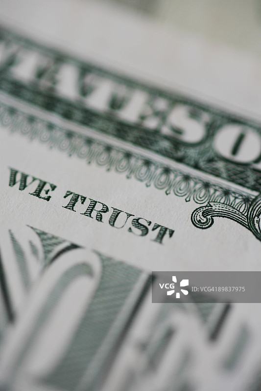 美元纸币细节图片素材