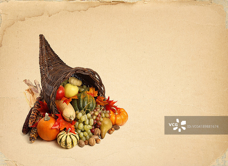 丰饶之角牛皮纸背景图片素材