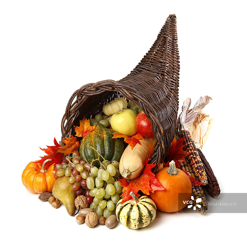 白色背景上的孤立聚宝盆图片素材