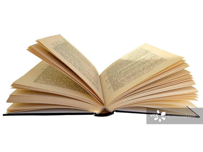 白色背景上的打开的书本图片素材
