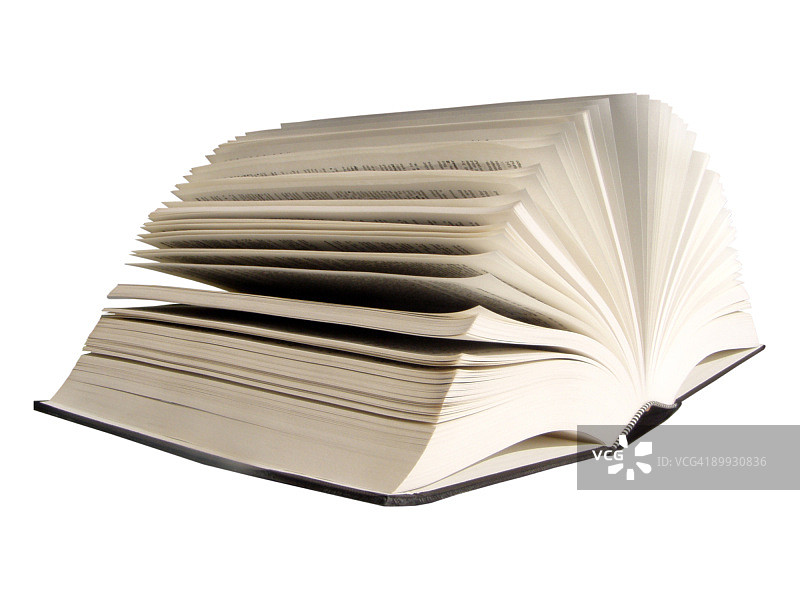 白色背景上的打开的书本图片素材