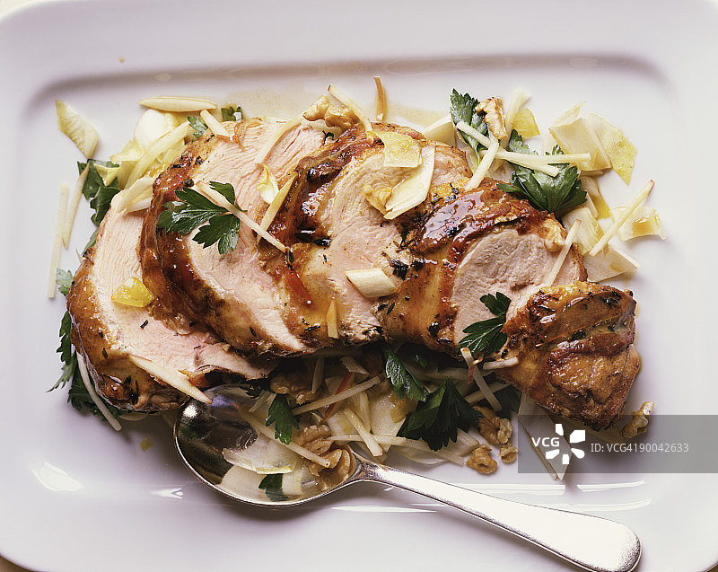 培根卷火鸡胸肉图片素材