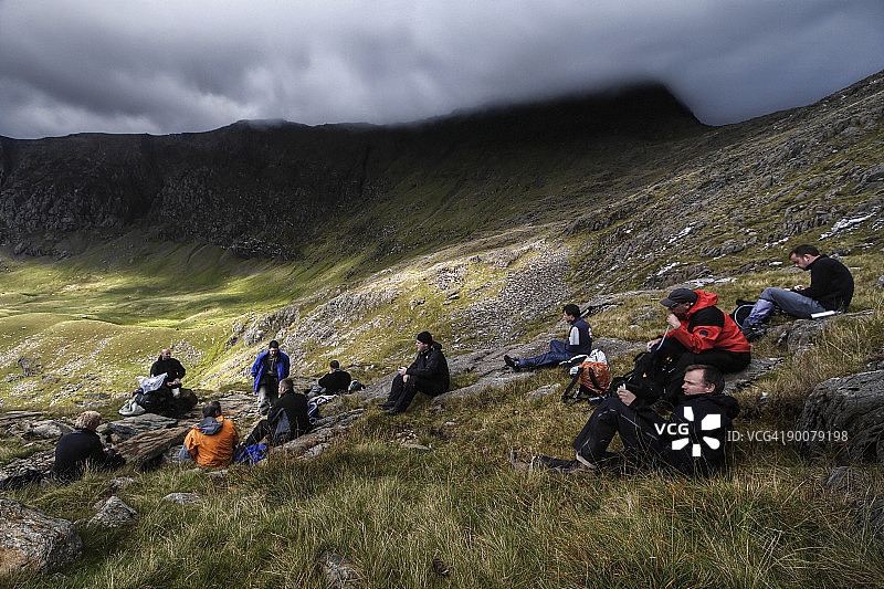 斯诺登山徒步图片素材