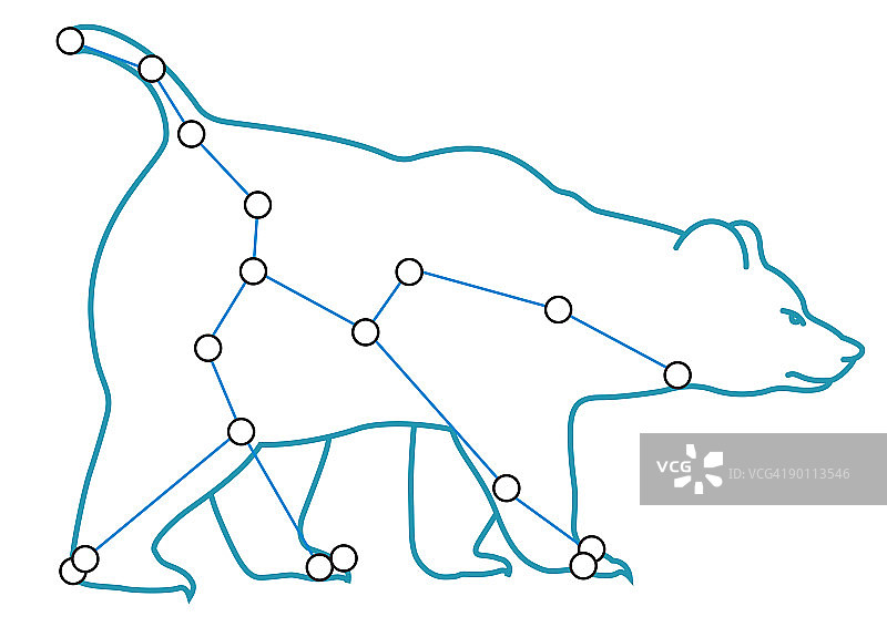 大熊星座数字插画图片素材