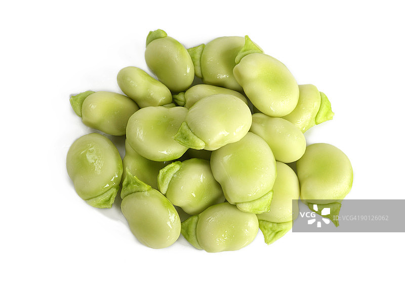 新鲜去壳的蚕豆图片素材