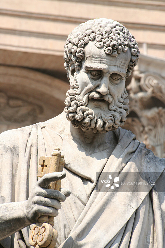梵蒂冈圣彼得广场的雕像图片素材