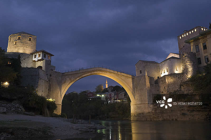波斯尼亚和黑塞哥维那内雷特瓦河上的桥梁图片素材