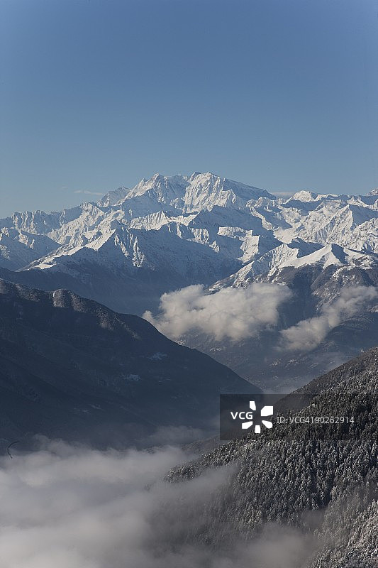 Val Vigezzo与罗莎峰，意大利皮埃蒙特大区图片素材