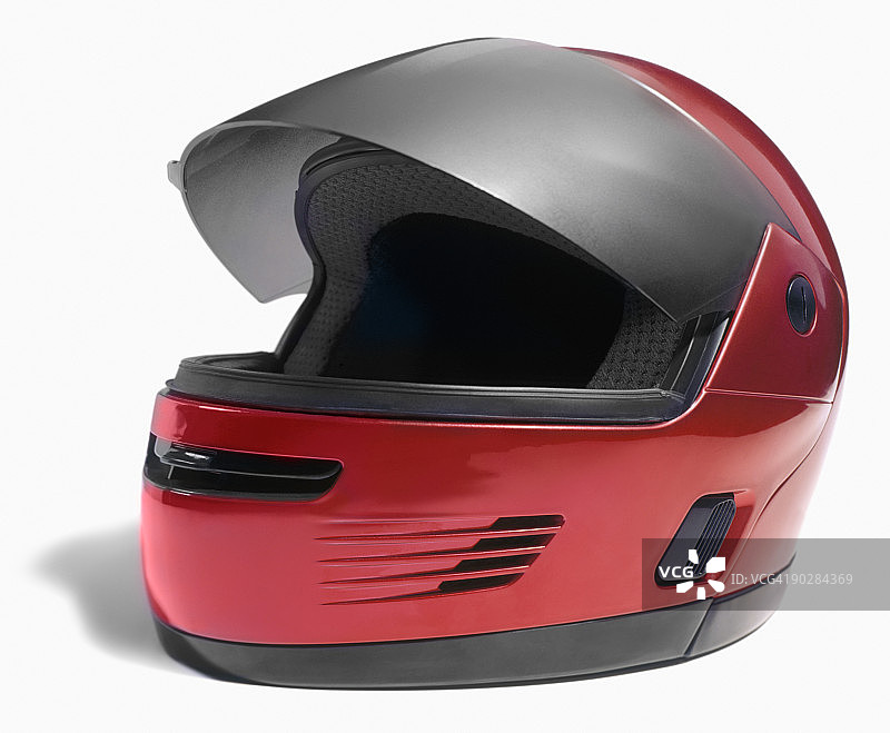 红色摩托车头盔图片素材