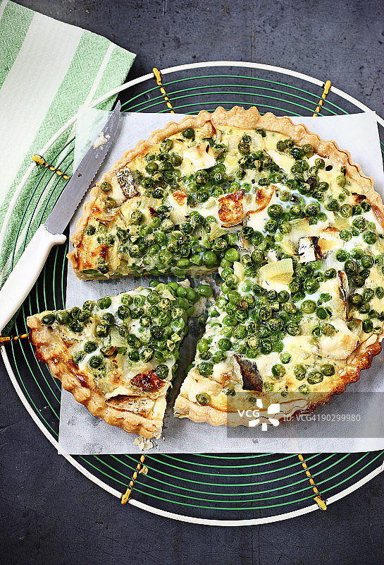 豌豆山羊奶酪馅饼图片素材