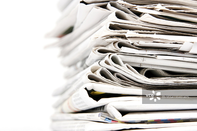 堆叠的报纸图片素材