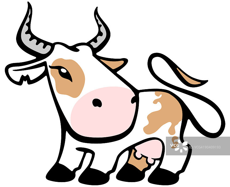可爱的乳牛图片素材