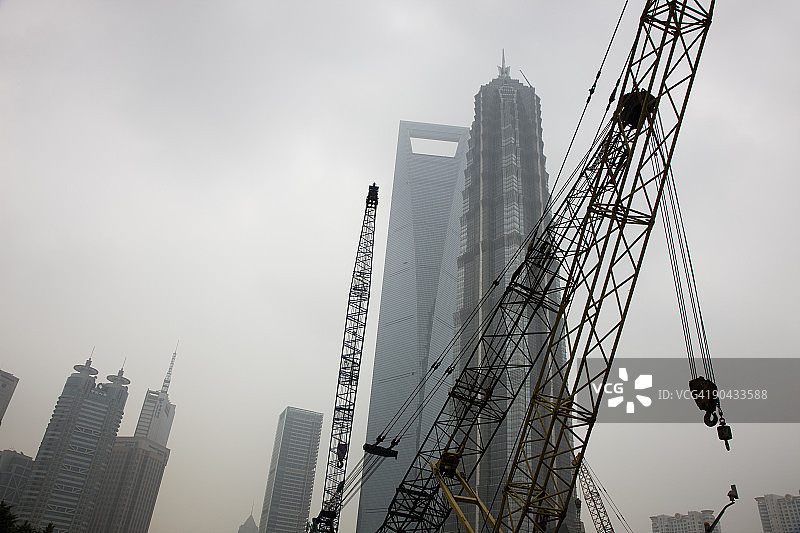 上海浦东施工现场图片素材