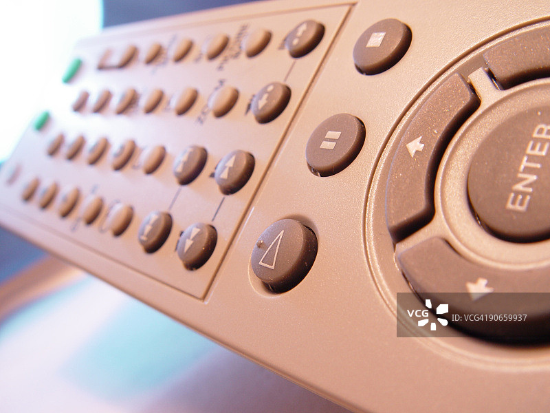 电视遥控器微距拍摄浅景深图片素材
