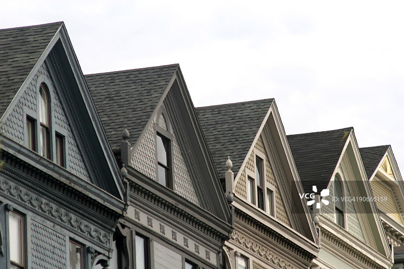 旧金山维多利亚式住宅图片素材