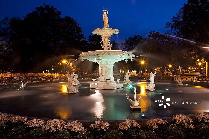 福赛斯公园的喷泉图片素材