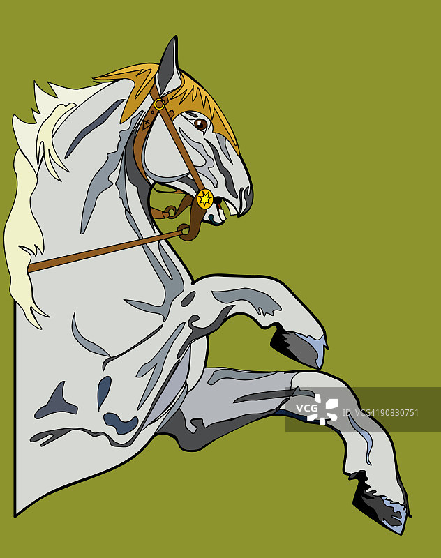 灰色战马图片素材