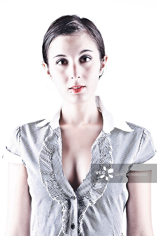 年轻模特肖像图片素材