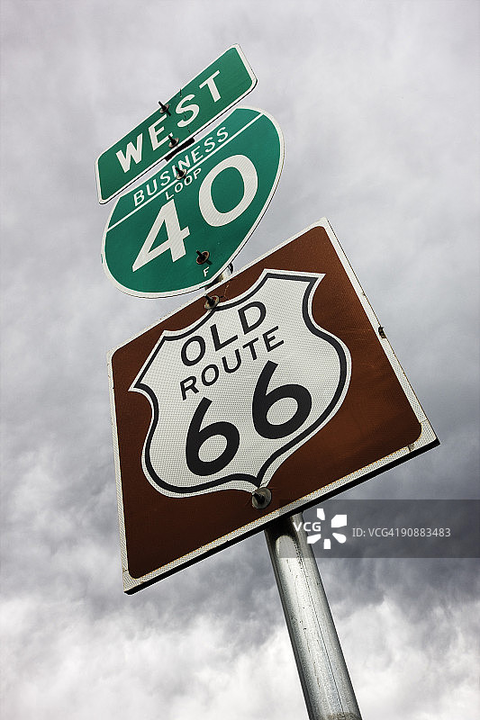 66号公路标志图片素材