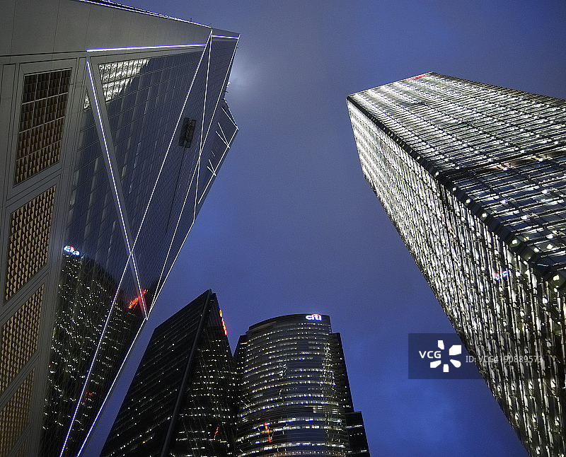 香港夜景摩天大楼图片素材