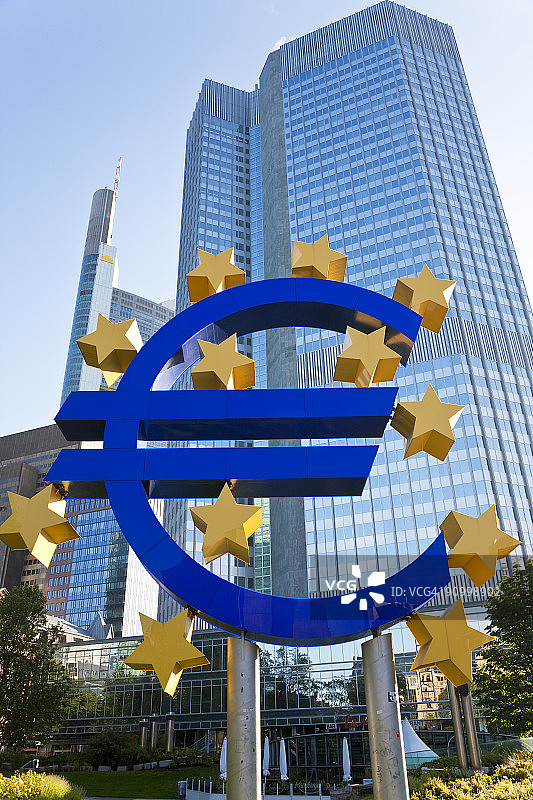 德国法兰克福欧洲中央银行图片素材