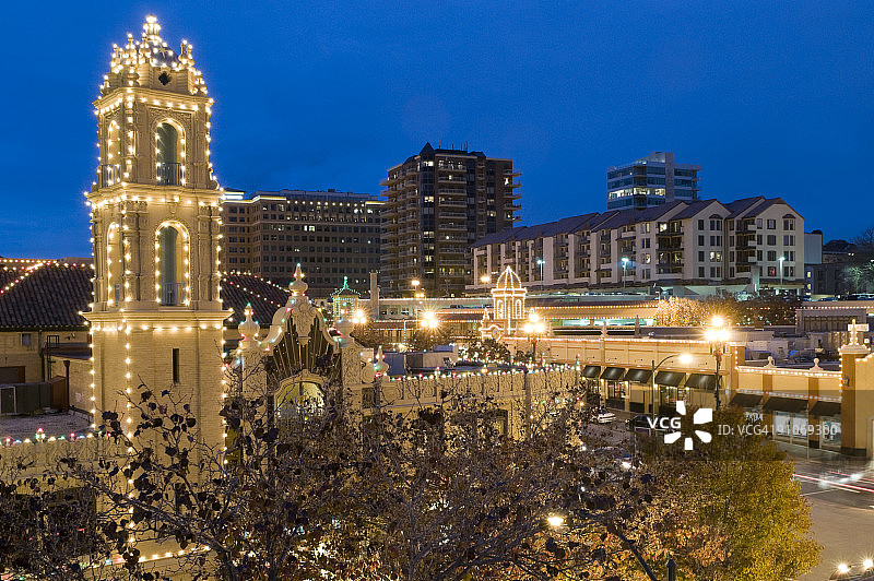 黄昏乡村俱乐部广场图片素材