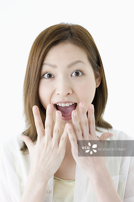 表情惊讶的女人图片素材