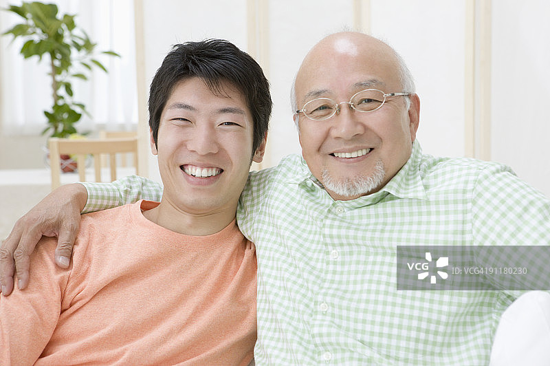 父子肖像特写图片素材
