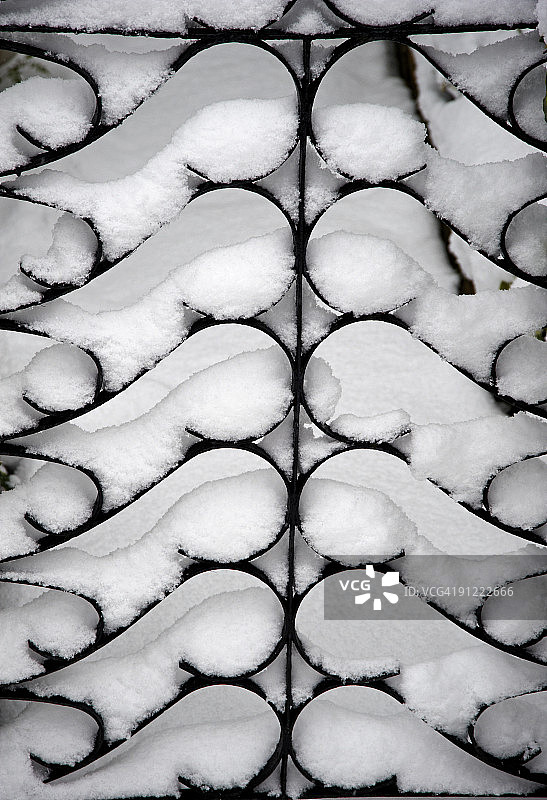 雪景大门图片素材