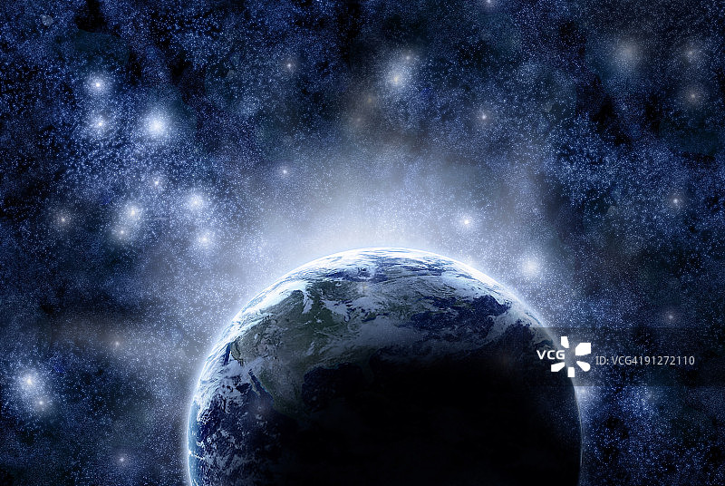 地球和星星图片素材