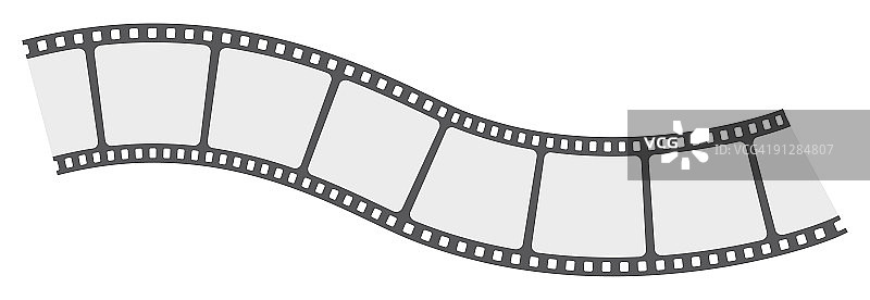 空白35mm相机胶卷的黑白数字插画图片素材
