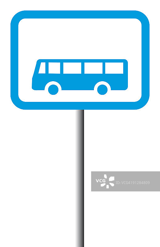 公交车道标志数字插画图片素材