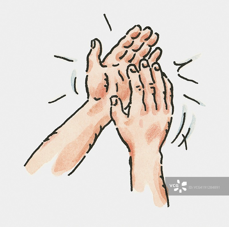 拍手数字插画图片素材