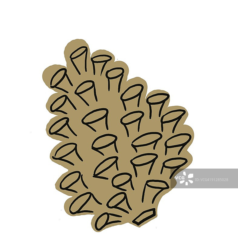 松果数字插画图片素材