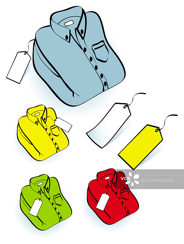 带有空白价格标签的衬衫图片素材