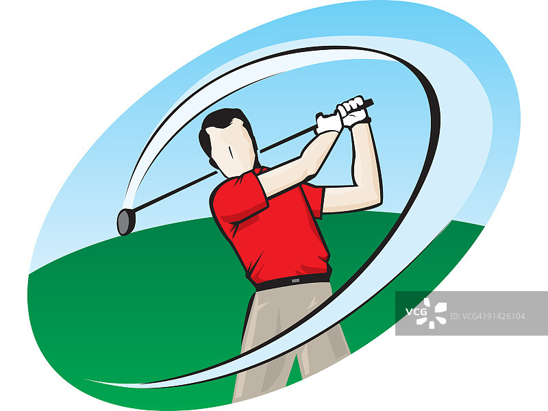高尔夫挥杆动作图片素材