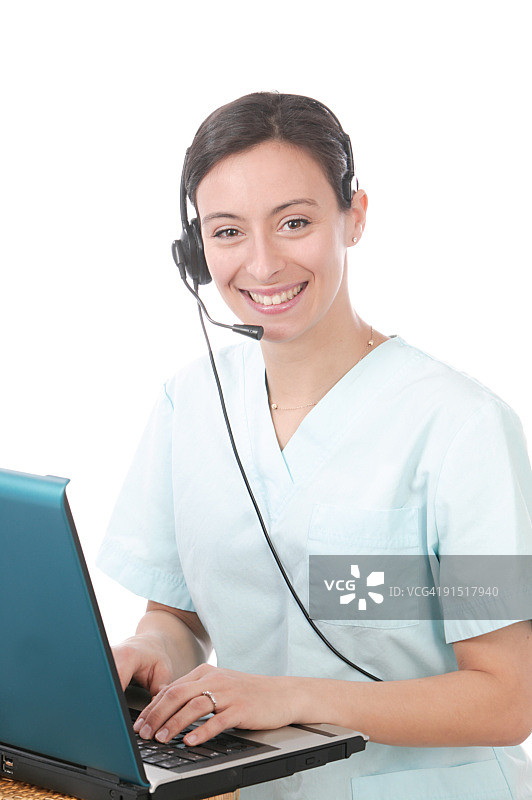 医疗秘书工作中图片素材