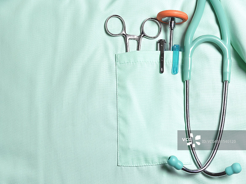 医生口袋里的医疗器械图片素材