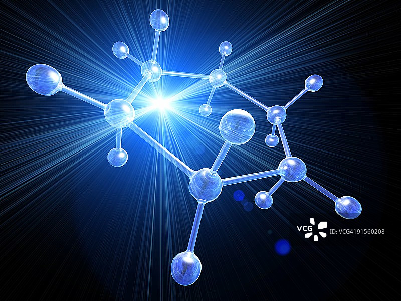 分子结构概念计算机艺术作品图片素材