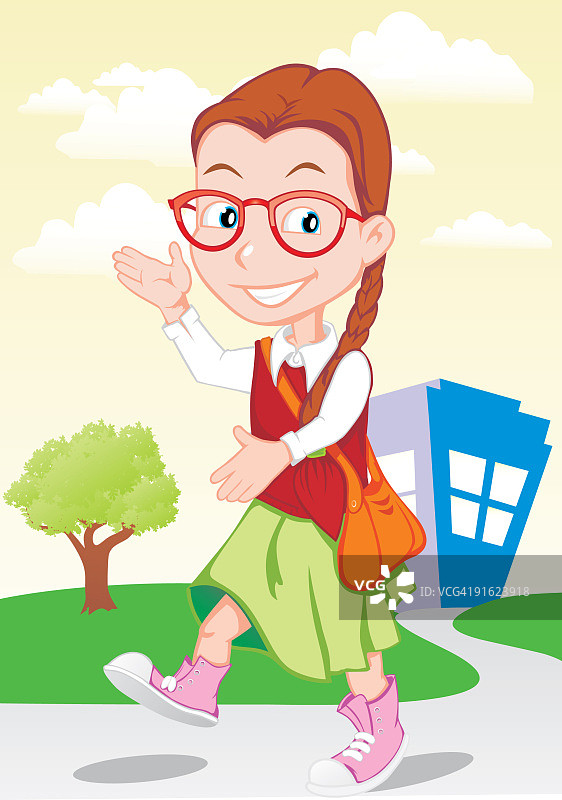 快乐的女孩图片素材