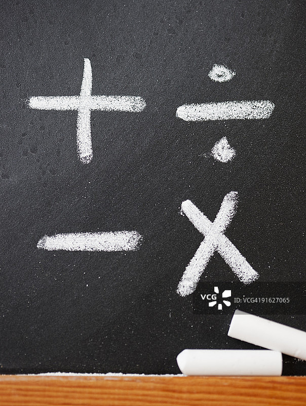 带有数学符号的黑板图片素材