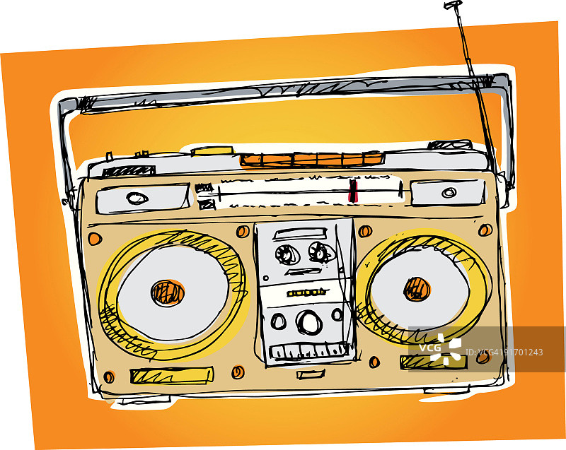 老式手提音响图片素材